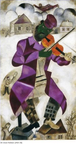 zeitgenössische kunst von Marc Chagall - Der grüne Geiger