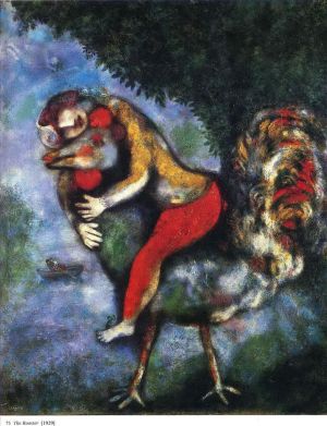 zeitgenössische kunst von Marc Chagall - Der Hahn