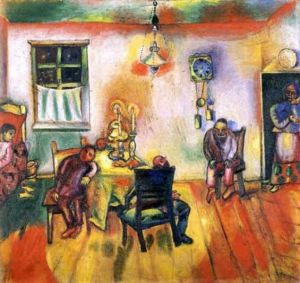 zeitgenössische kunst von Marc Chagall - Der Sabbat