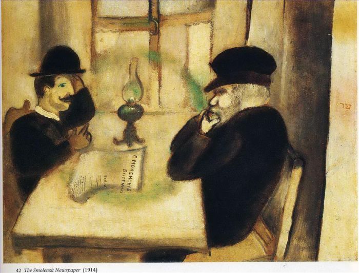 Marc Chagall Andere Malerei - Die Smolensker Zeitung