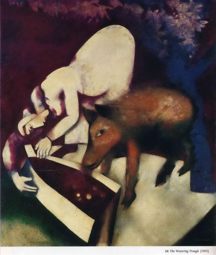 Marc Chagall Andere Malerei - Der Tränkebrunnen