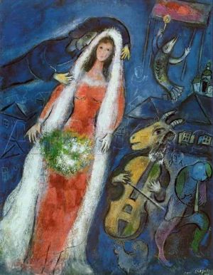 zeitgenössische kunst von Marc Chagall - Die Hochzeit