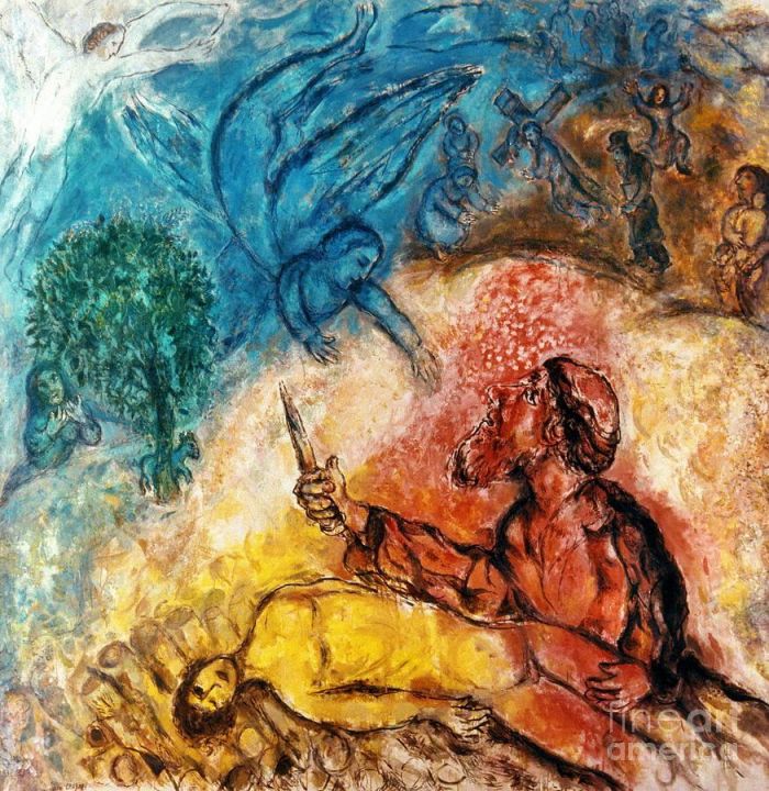 Marc Chagall Andere Malerei - Das Opfer Isaaks