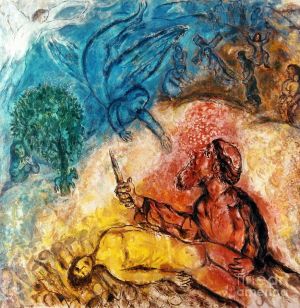 zeitgenössische kunst von Marc Chagall - Das Opfer Isaaks
