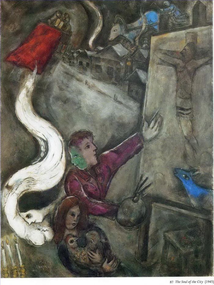 Marc Chagall Andere Malerei - Die Seele der Stadt