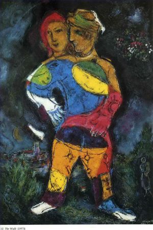 zeitgenössische kunst von Marc Chagall - Das Wandern
