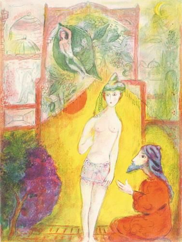 Marc Chagall Andere Malerei - Dann wurde der Junge dem Derwisch gezeigt