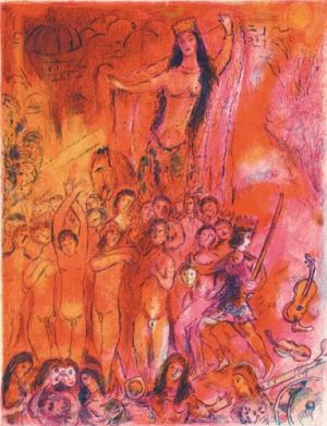 zeitgenössische kunst von Marc Chagall - Sie waren in vierzig Paaren
