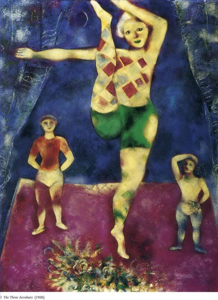 Marc Chagall Andere Malerei - Drei Akrobaten