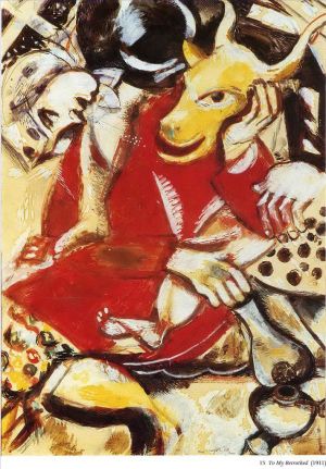 zeitgenössische kunst von Marc Chagall - An meine Verlobte