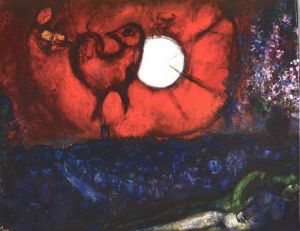 zeitgenössische kunst von Marc Chagall - Vence-Nacht