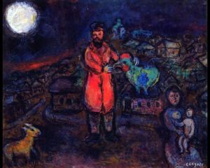 zeitgenössische kunst von Marc Chagall - Dorf