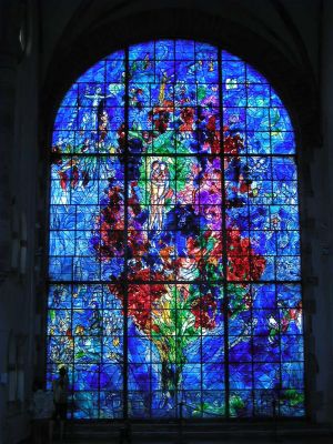 zeitgenössische kunst von Marc Chagall - Vitrage-Glas