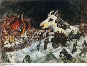 zeitgenössische kunst von Marc Chagall - Krieg