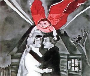 zeitgenössische kunst von Marc Chagall - Hochzeit