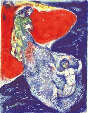 zeitgenössische kunst von Marc Chagall - Als Abdullah das Netz an Land brachte