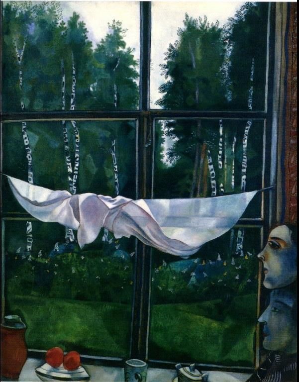 Marc Chagall Andere Malerei - Fenster auf dem Land