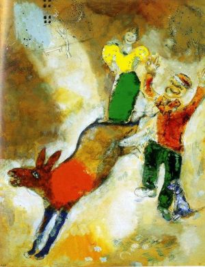zeitgenössische kunst von Marc Chagall - Tier entgleitet