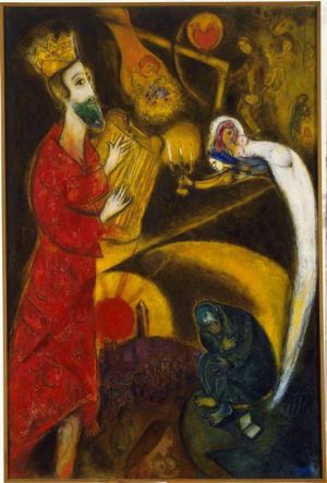 zeitgenössische kunst von Marc Chagall - König David 1951