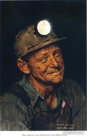 zeitgenössische kunst von Norman Rockwell - Mine America s 1943