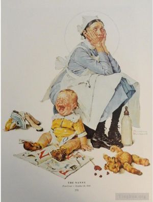 zeitgenössische kunst von Norman Rockwell - Kindermädchen