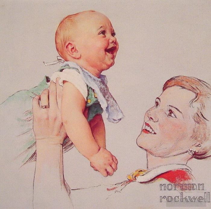 Norman Rockwell Andere Malerei - Freude 1956