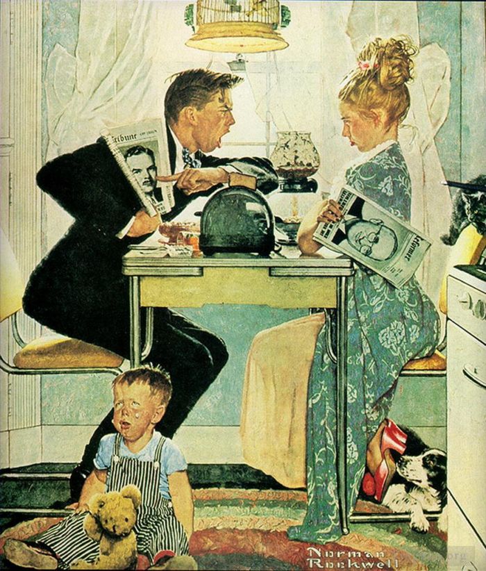 Norman Rockwell Andere Malerei - Wahltag