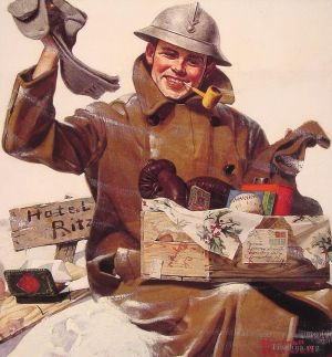zeitgenössische kunst von Norman Rockwell - Sie erinnerten sich an mich 1917