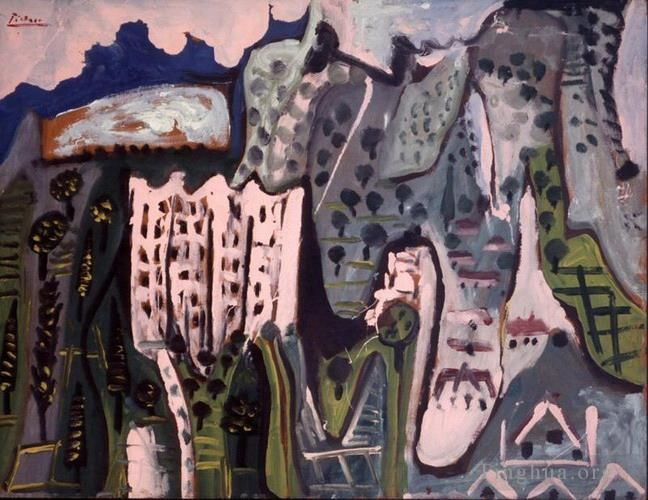 Pablo Picasso Ölgemälde - Paysage de Mougins 1965