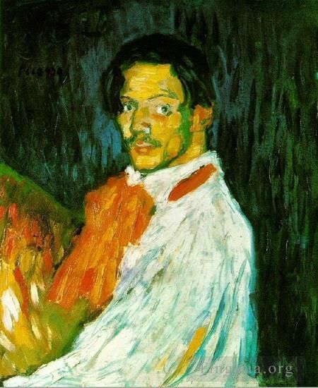 Pablo Picasso Ölgemälde - Autoporträt Yo Picasso 1901