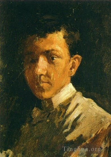 Pablo Picasso Ölgemälde - Autoportrait aux cheveux courts 1896