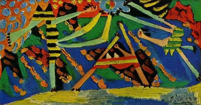 Pablo Picasso Ölgemälde - Baigneuses au Ballon 4 1928