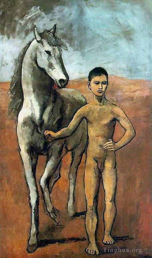 Pablo Picasso Ölgemälde - Junge führt ein Pferd 1906