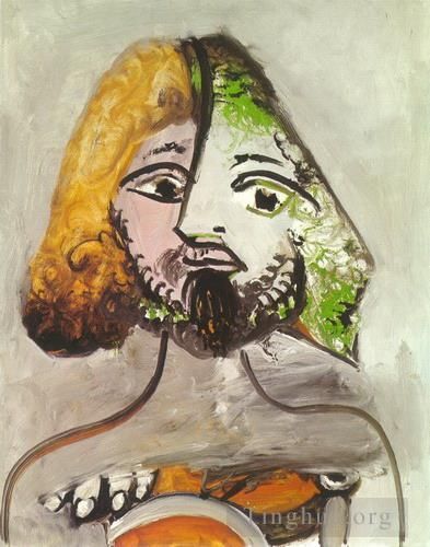 Pablo Picasso Ölgemälde - Buste d homme 1971