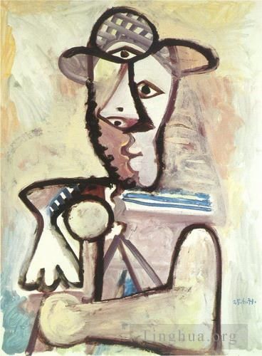 Pablo Picasso Ölgemälde - Buste d homme 2 1971