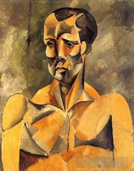 Pablo Picasso Ölgemälde - Buste d homme L Athlet 1909
