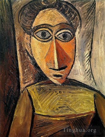 Pablo Picasso Ölgemälde - Büste der Frau 1907