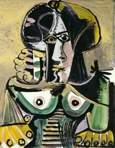 Pablo Picasso Ölgemälde - Büste der Frau 4 1971