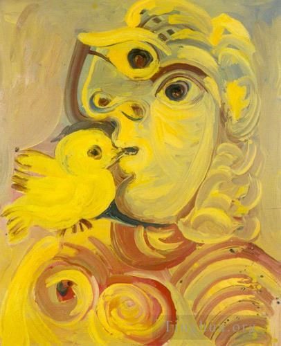Pablo Picasso Ölgemälde - Büste der Frau im Oiseau 1971