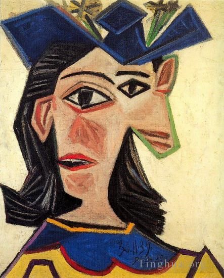 Pablo Picasso Ölgemälde - Buste de femme au chapeau Dora Maar 1939
