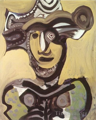 Pablo Picasso Ölgemälde - Buste de mousquetaire 1972