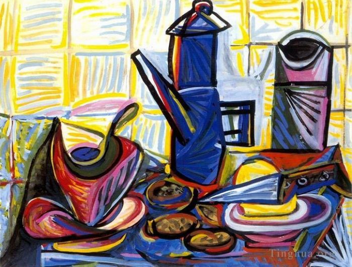Pablo Picasso Ölgemälde - Kaffeemaschine 1943