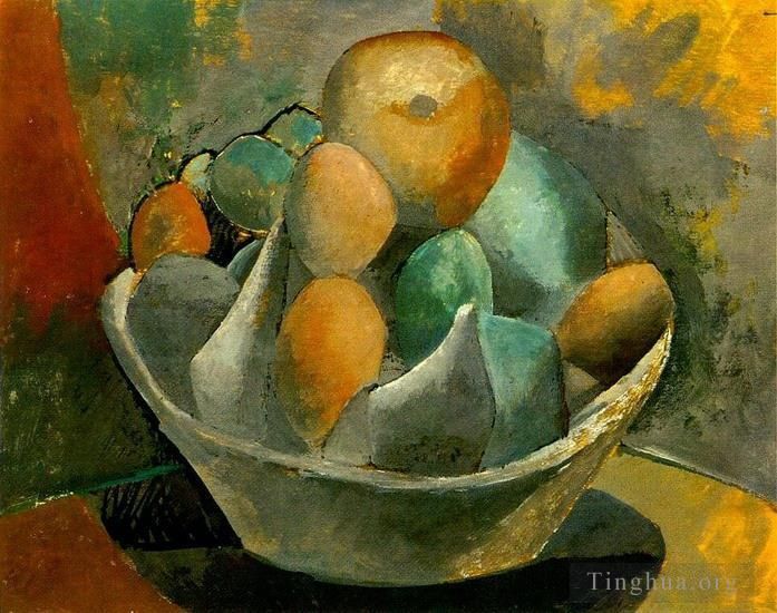 Pablo Picasso Ölgemälde - Compotier et Fruits 1908