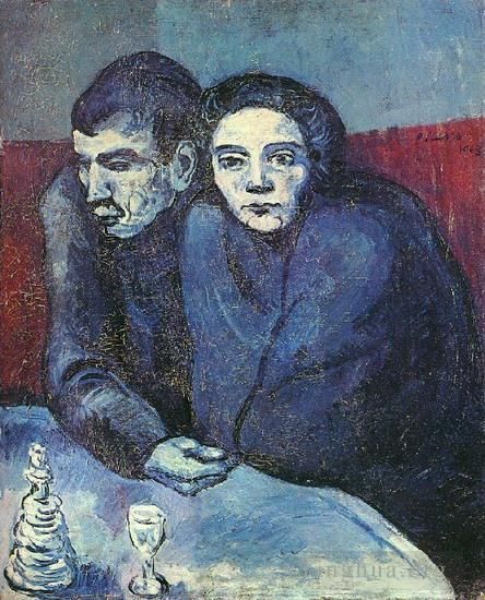 Pablo Picasso Ölgemälde - Paar in einem Café 1903