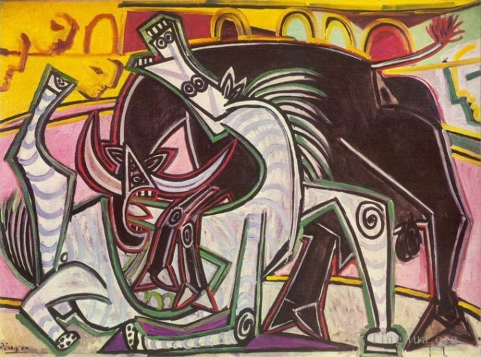 Pablo Picasso Ölgemälde - Courses de Taureaux Corrida 1934