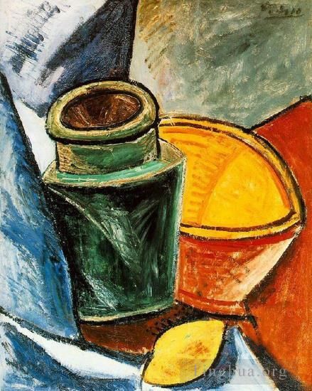 Pablo Picasso Ölgemälde - Cruche Bol und Citron 1907