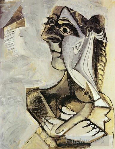 Pablo Picasso Ölgemälde - Frau umarmt Jacqueline 1971