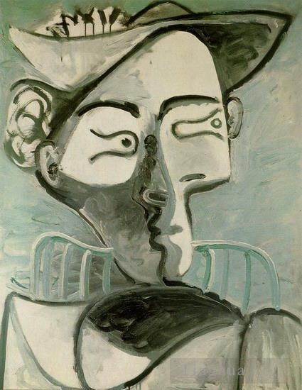 Pablo Picasso Ölgemälde - Femme assise au chapeau 1962