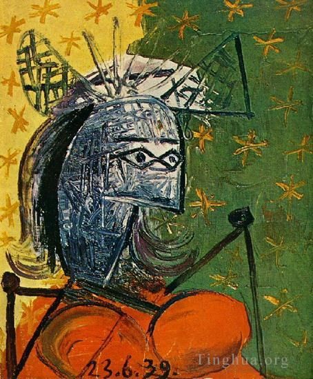 Pablo Picasso Ölgemälde - Femme assise au chapeau 4 1939