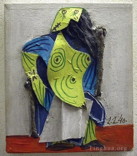 Pablo Picasso Ölgemälde - Frau hilft auf einem Sofa, 1940